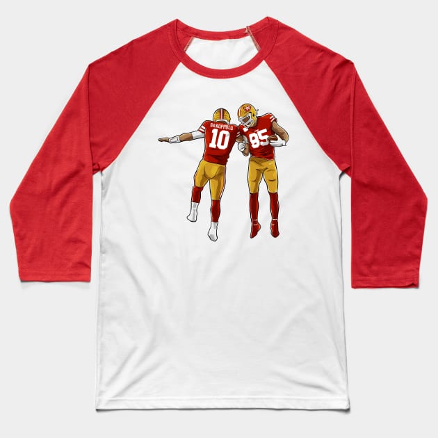 Jimmy Garoppolo x George Kittle San Francisco 49ers Baseball T-Shirt by opoyostudio